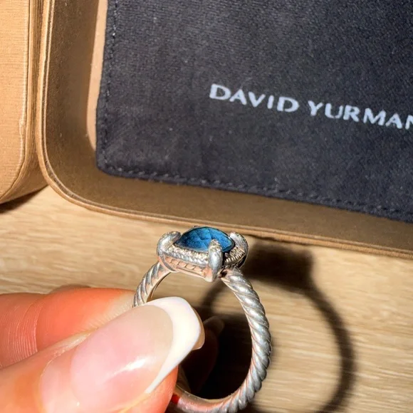 David Yurman Petite Chatelaine Pave Bezel Ring - Picture 4 of 8